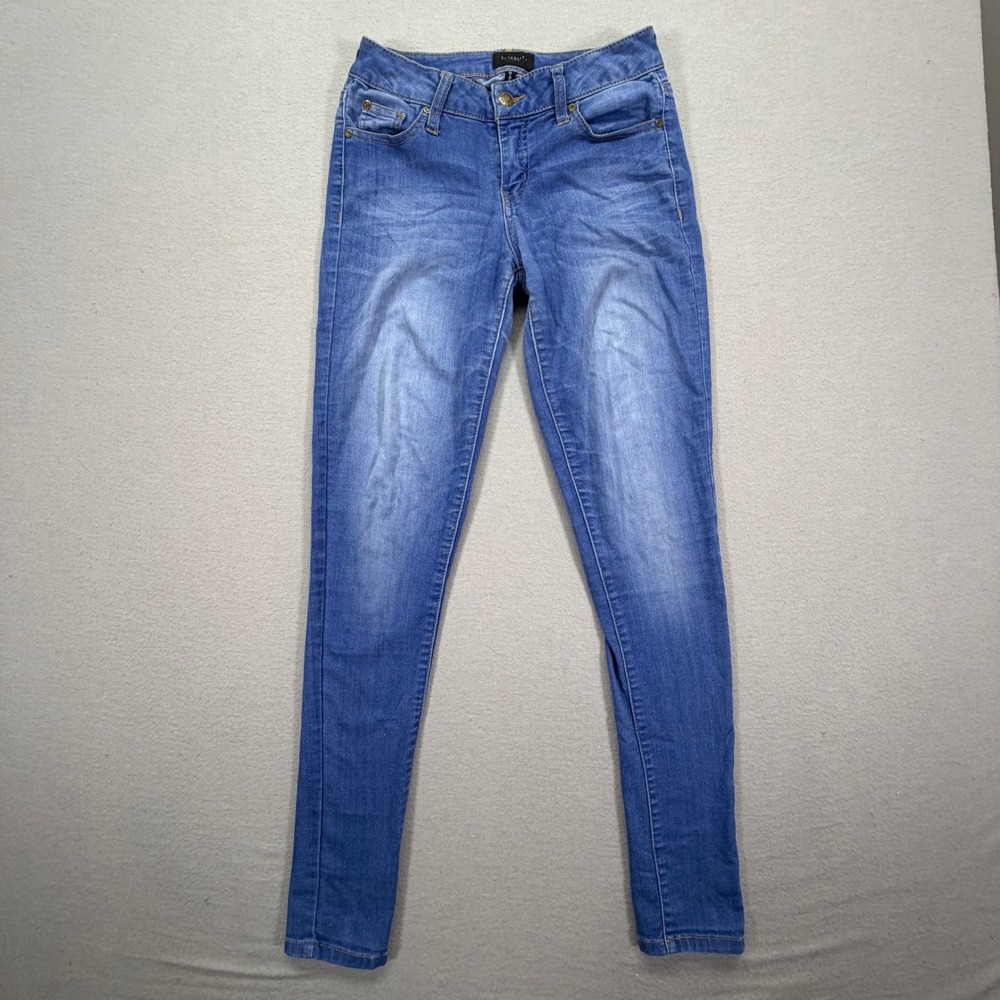 Celebrity‎ Pink Mid Rise Skinny Jeans Womens 1/25 Good Blue Lagoon Stretch Denim